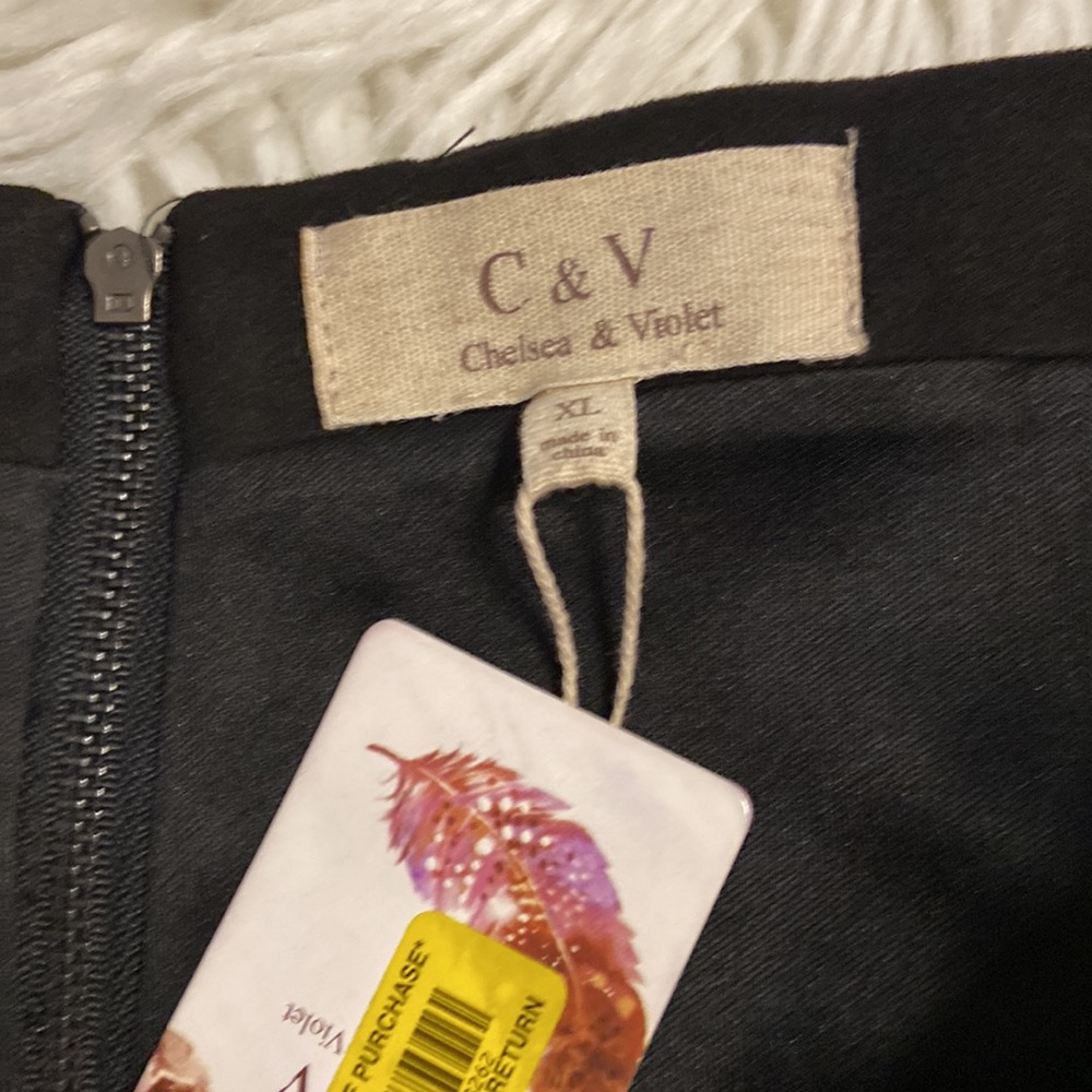 Chelsea and Violet Skirt size XL waist 34” brand new with tag color black - Picture 7 of 12